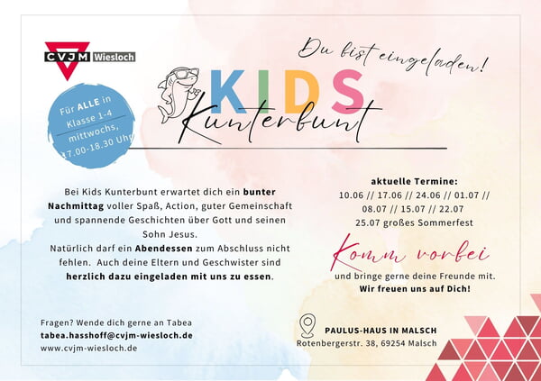 Einladung Kids Kunterbunt